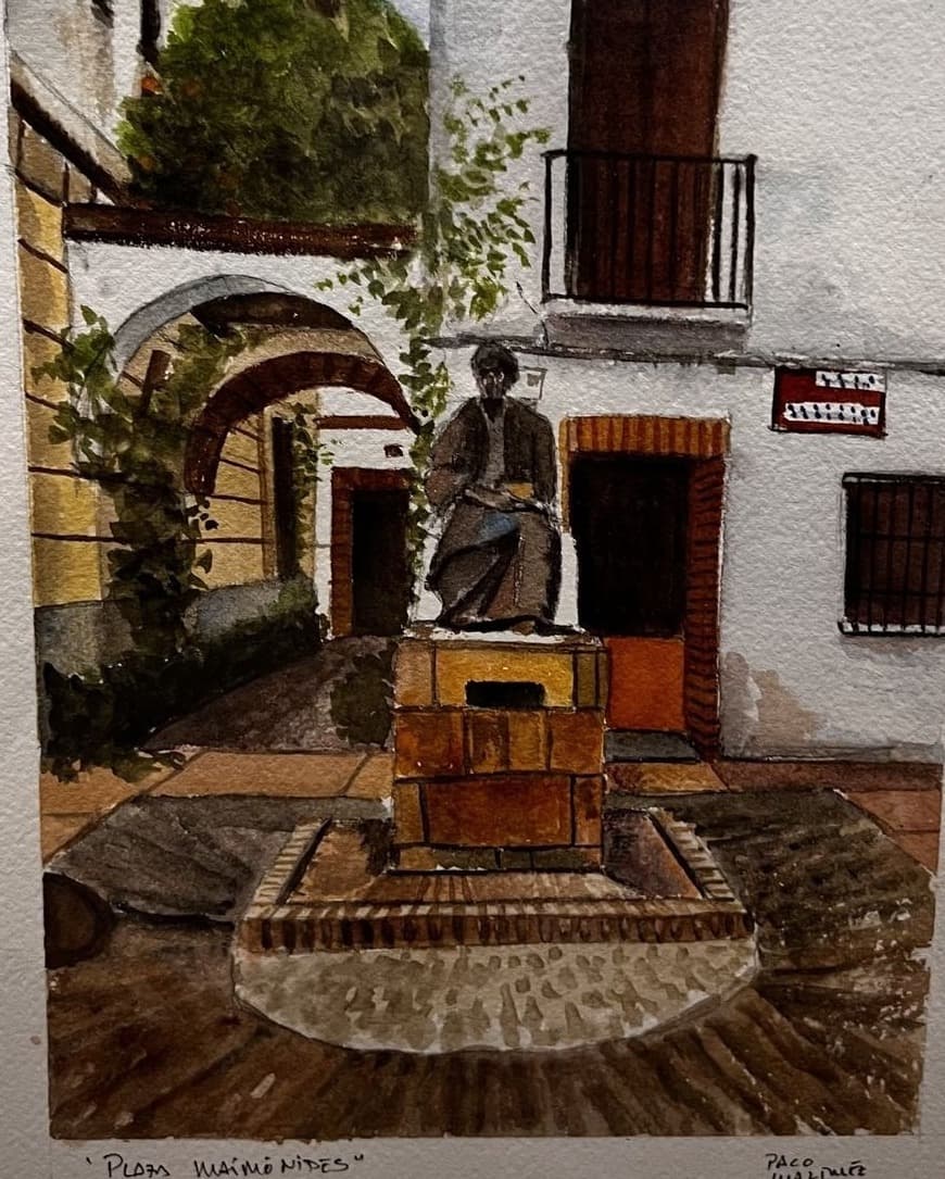 Acuarela de la Plaza de Maimónides